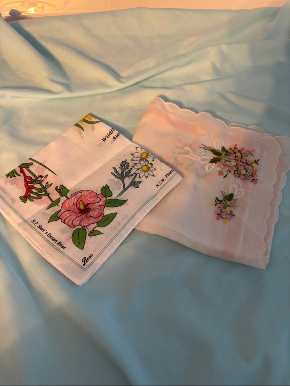 Vintage handkerchiefs set of 3